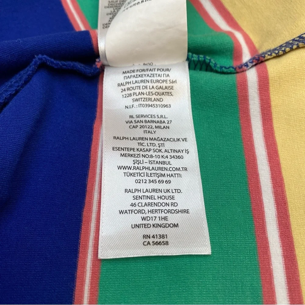 Ralph Lauren Green Striped Dress Girls